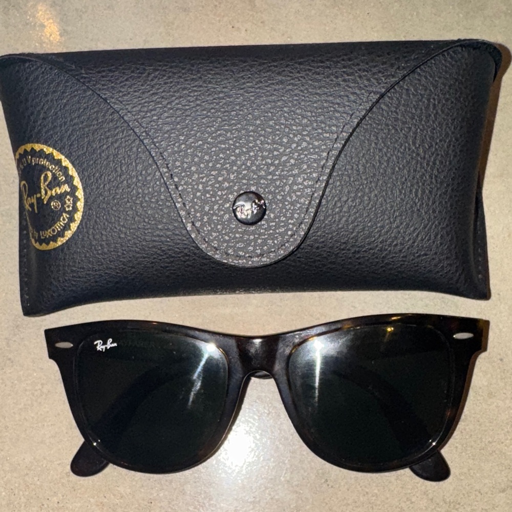 Ray-Ban Dark Brown Sunglasses with Case